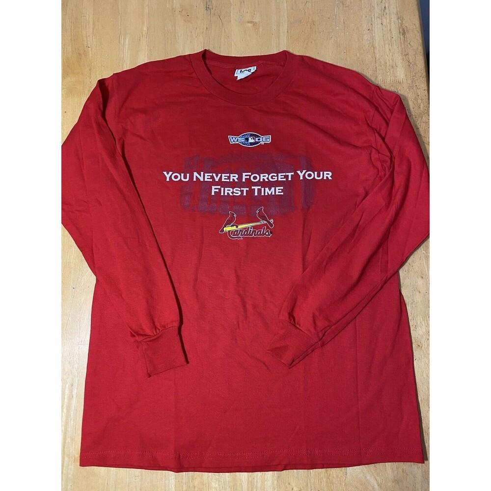 St Louis Cardinals Shirt Red 2006 World Series MLB Men’s Size Medium 20pit2pit